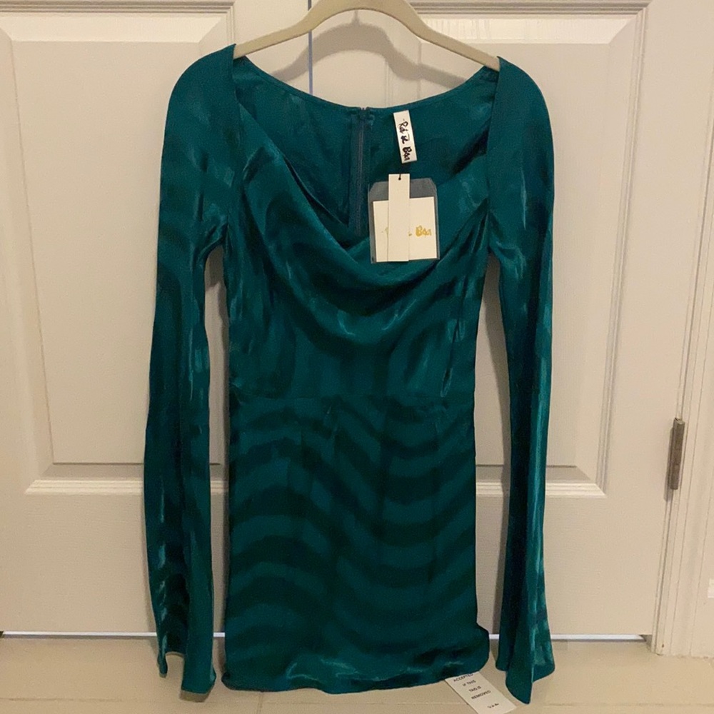 Rat & Boa - LUELLA DRESS - beautiful satin green